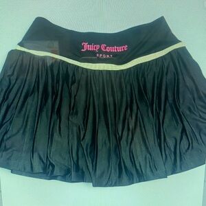 Juicy Couture Black Skater Skirt with Cream Trim and Pink Logo